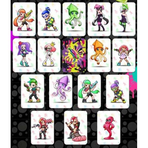 16pcs Full Set NFC TAG Karten für Splatoon 2 NS Switch WII U