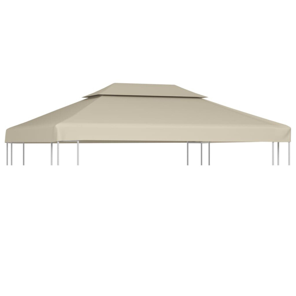 Vidaxl Gazebo Cover Replacement Beige 3X4m Waterproof Patio Canopy Tent Top