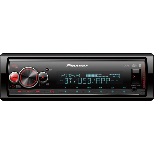 Autoradio - Pioneer - MVH-S520DAB - DAB+ - Bluetooth - Double-Din