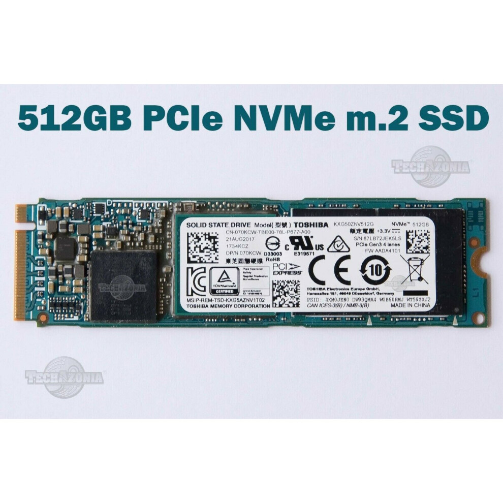 512GB XG5 Toshiba SSD M.2 2280 NVMe PCIe 3.0 x4 KXG50ZNV512G Laptop