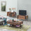 Timber Art Design UK Abbey Coffee Table with 3 Drawers Rustic Industrial Oak Effect Living Room 5