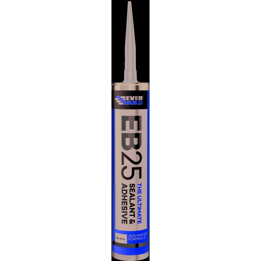 Pack Of 2 Everbuild EB25 Black The Ultimate Sealant and Adhesive Hybrid Polymer