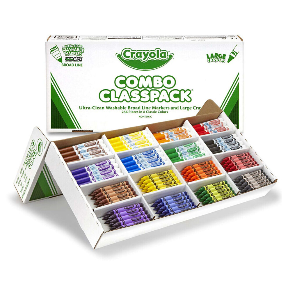 Crayola Classpack Markers and Crayons (Pack of 256)