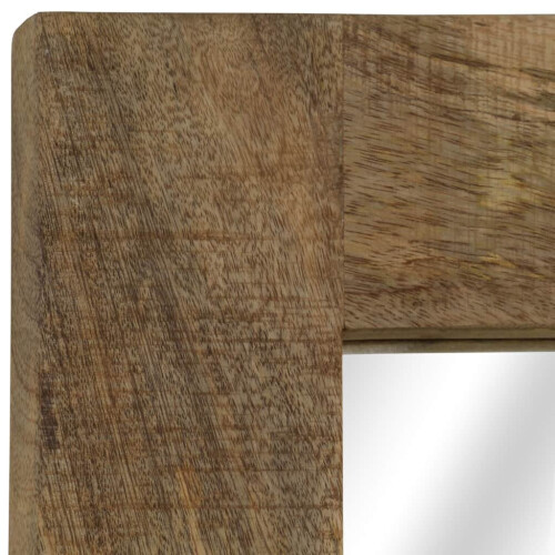VidaXL vidaXL Solid Mango Wood Mirror 50x80cm Hallway Bathroom Vanity Makeup Decor 2