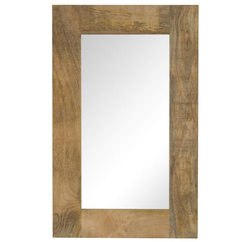 VidaXL vidaXL Solid Mango Wood Mirror 50x80cm Hallway Bathroom Vanity Makeup Decor 1