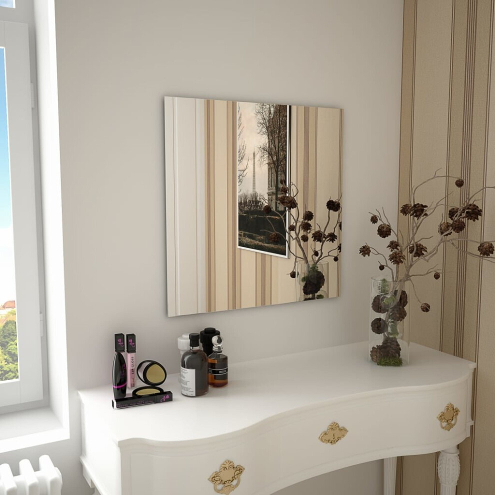 Vidaxl Wall Mirror 60X60cm Square Glass Bedroom Vanity Makeup Dressing Decor