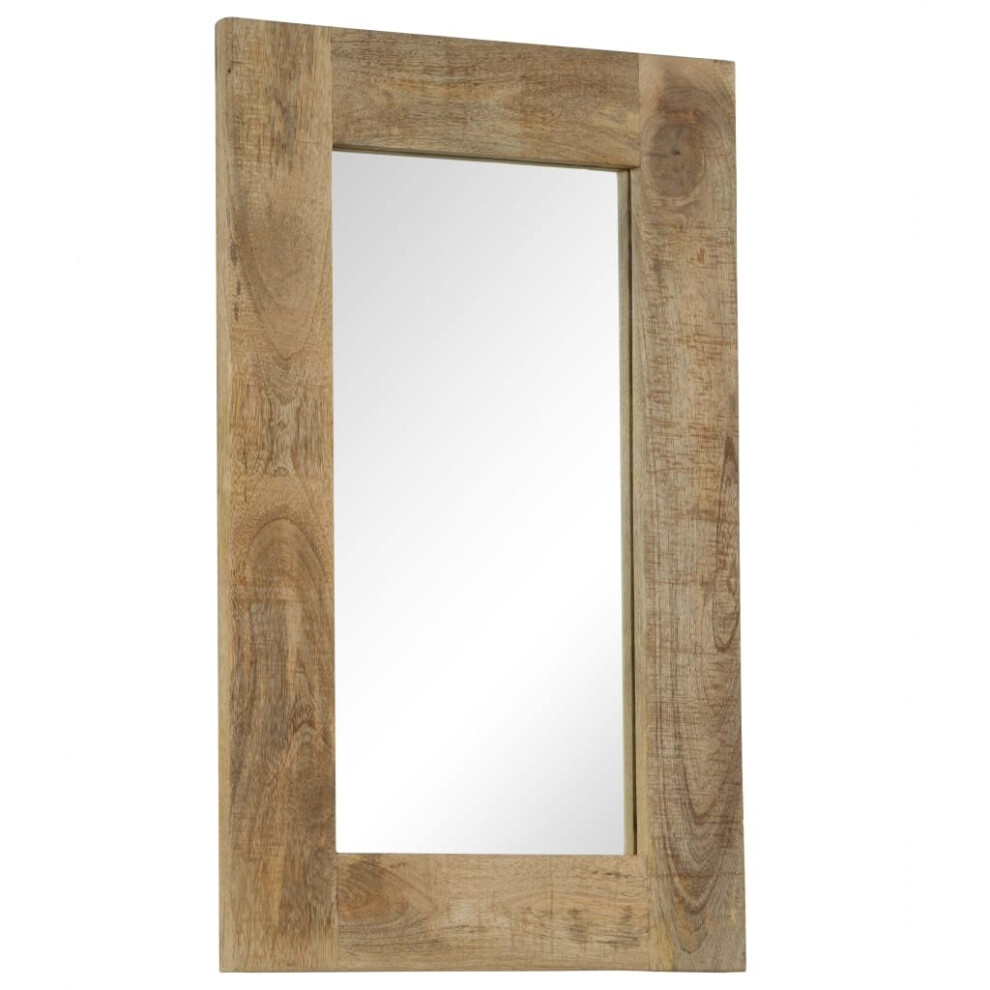 vidaXL Solid Mango Wood Mirror 50x80cm Hallway Bathroom Vanity Makeup Decor