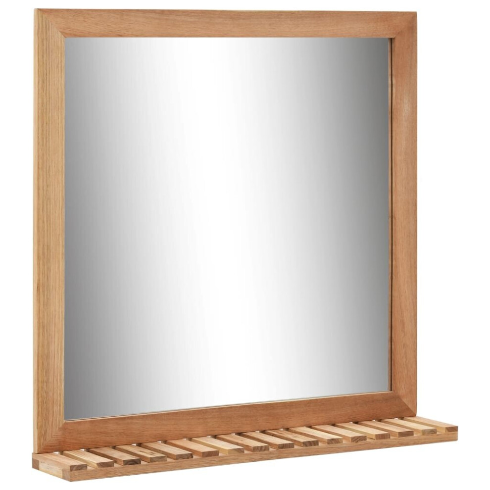 vidaXL Solid Walnut Wood Bathroom Mirror 60x12x62cm Makeup Cosmetic Mirror