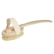 Redecker Bath Brush with Removable Untreated Beechwood Handle and Stiff Tampico Fiber Bristles 18 5 Inch