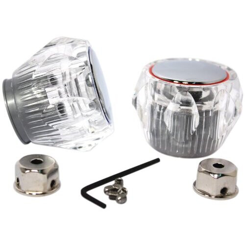 Universal acrylic tap head replacements, hot and cold caps 2