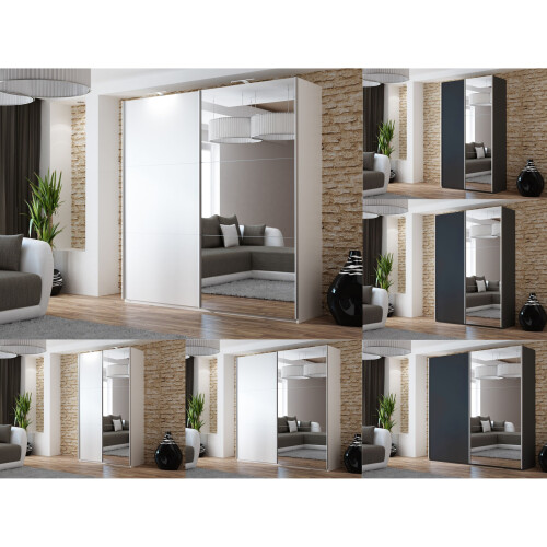Sliding door wardrobe with mirror VIGO on OnBuy