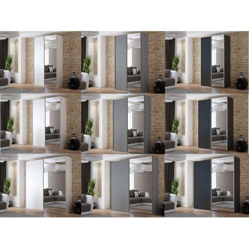 Sliding door wardrobe with mirror VIGO on OnBuy