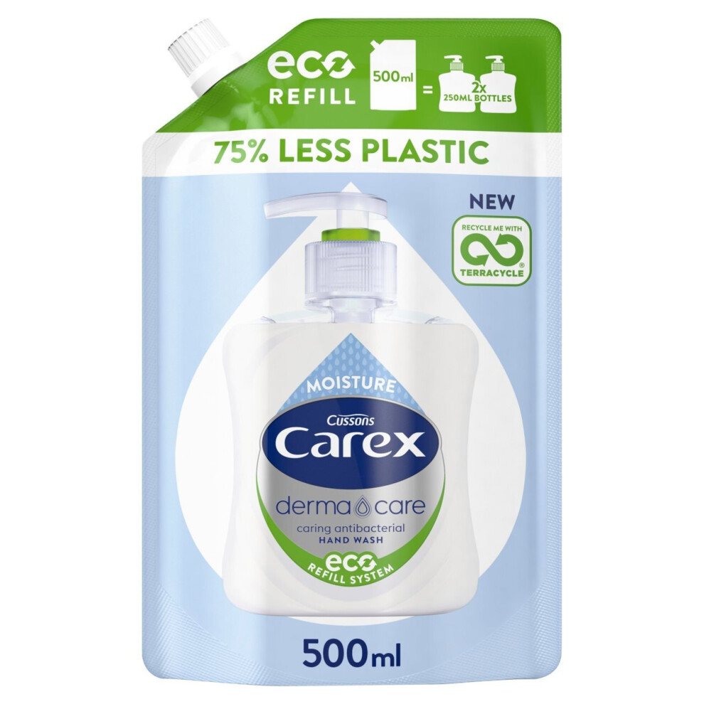 3x Carex Derma Care AntiBacterial Hand wash Refill 500ml