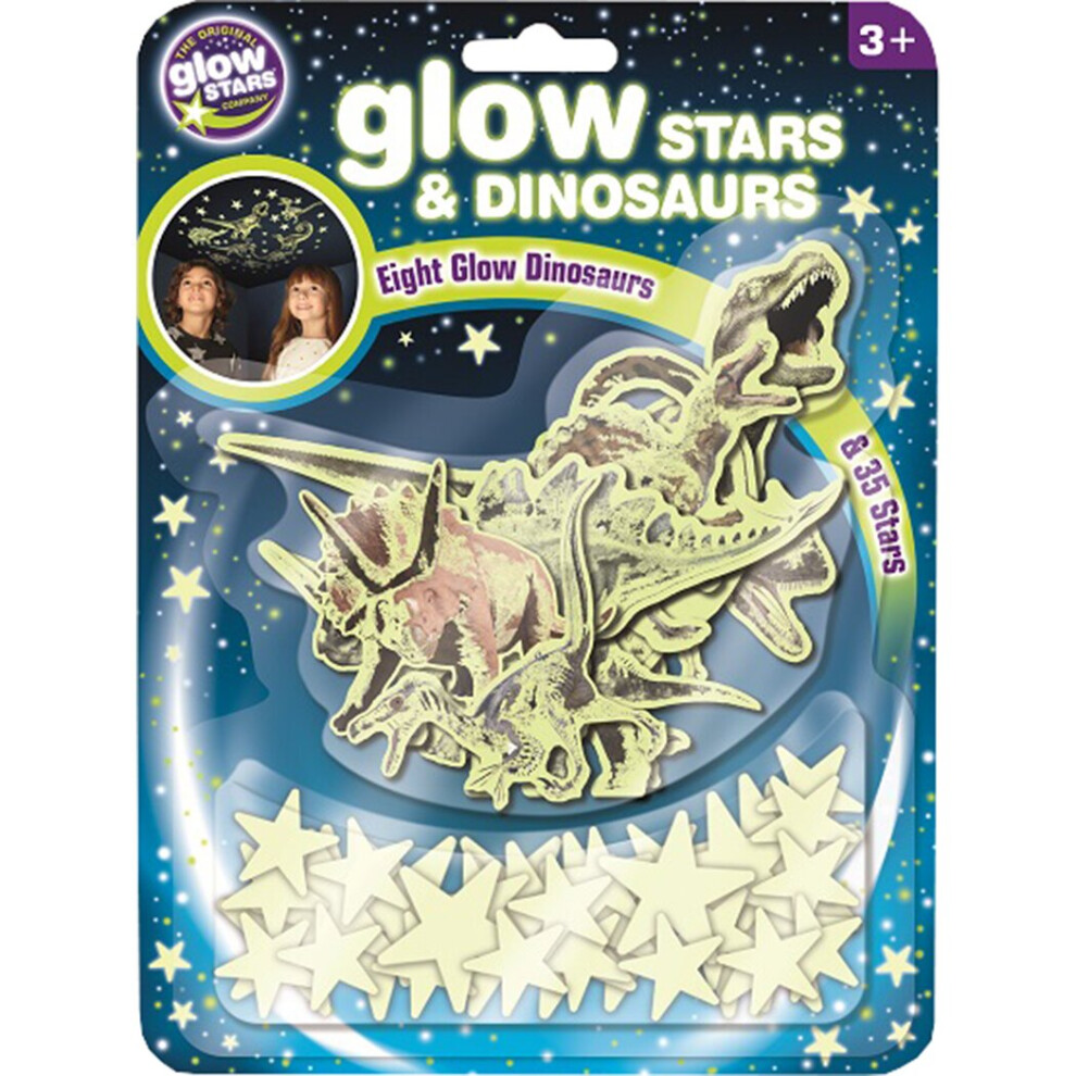 The Original Glowstars Company Dark Glow Stars & Dinosaurs