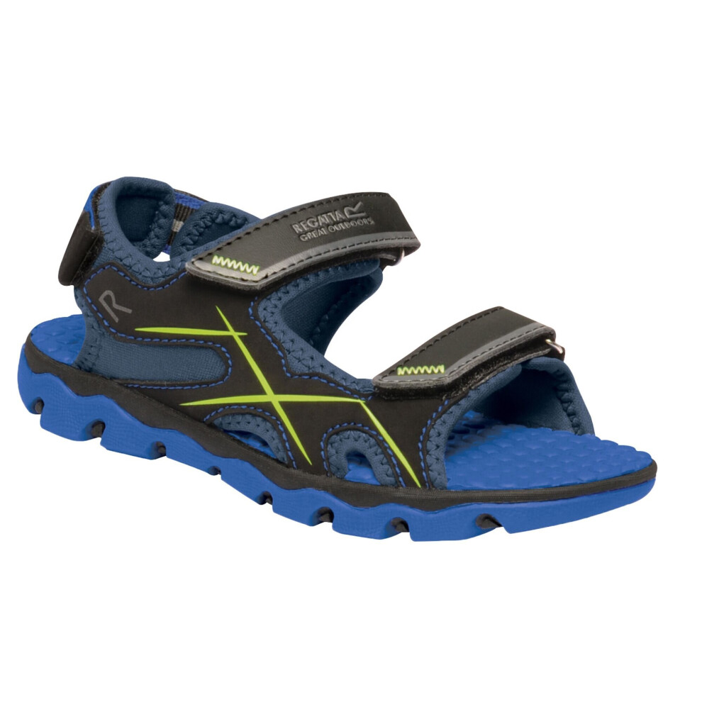 Regatta (1 Uk, Nautical Blue/Electric Lime) Childrens/Kids Kota Drift Sandals
