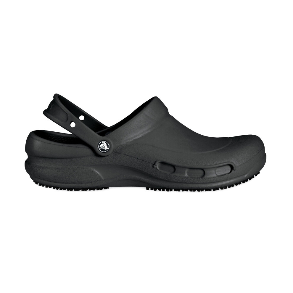 (6 UK, Black) Crocs Unisex Bistro 10075 Work Clogs