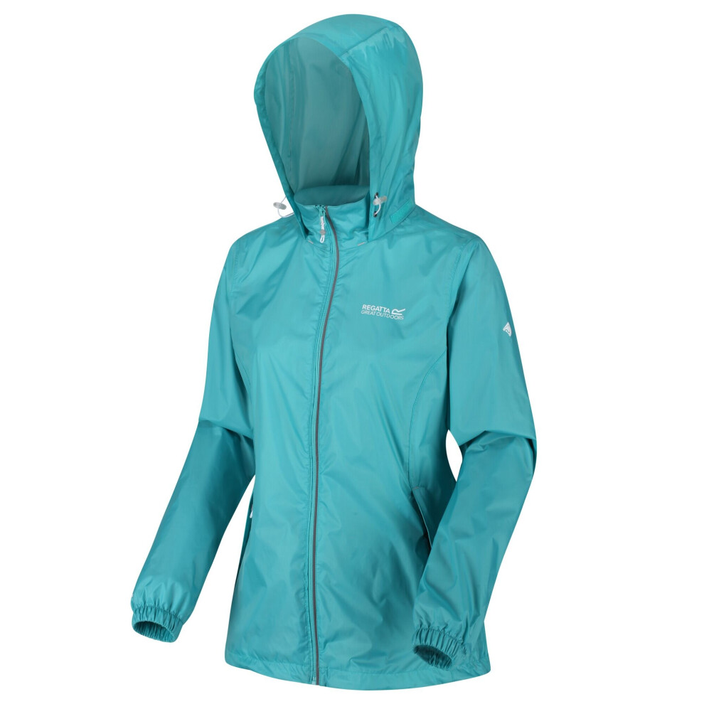 Regatta Women's Lightweight Corinne IV Waterproof Packaway Jacket Turquoise, Size: 10