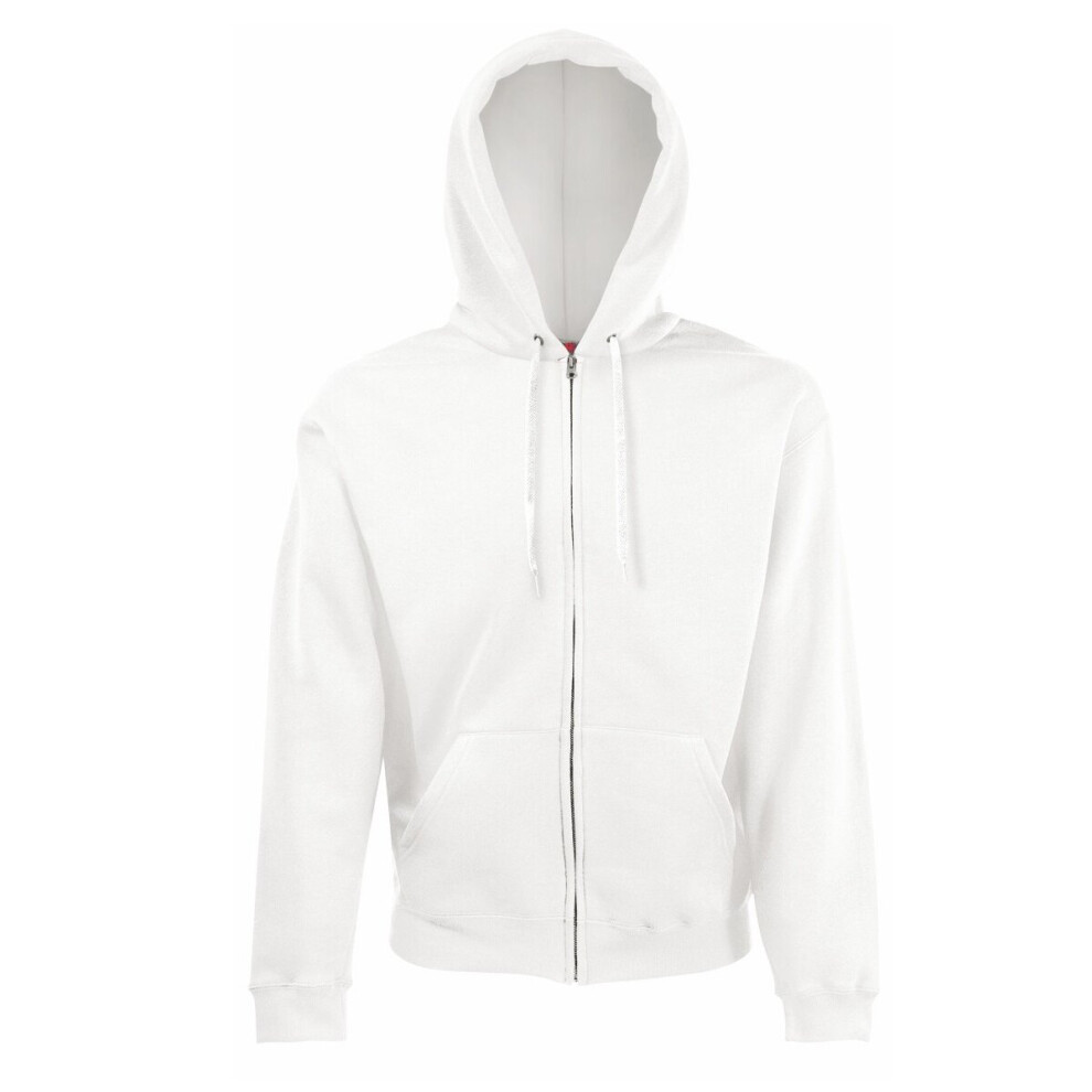 (XL, White) Fruit Of The Loom Men's Classic Hooded Sweatshirt