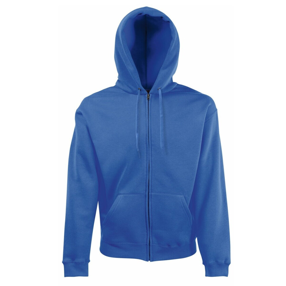 (L, Royal) Fruit Of The Loom Men's Classic Hooded Sweatshirt