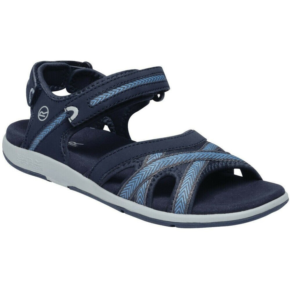 (3 UK, Navy/Blue Skies) Regatta Womens/Ladies Santa Clara Sandals