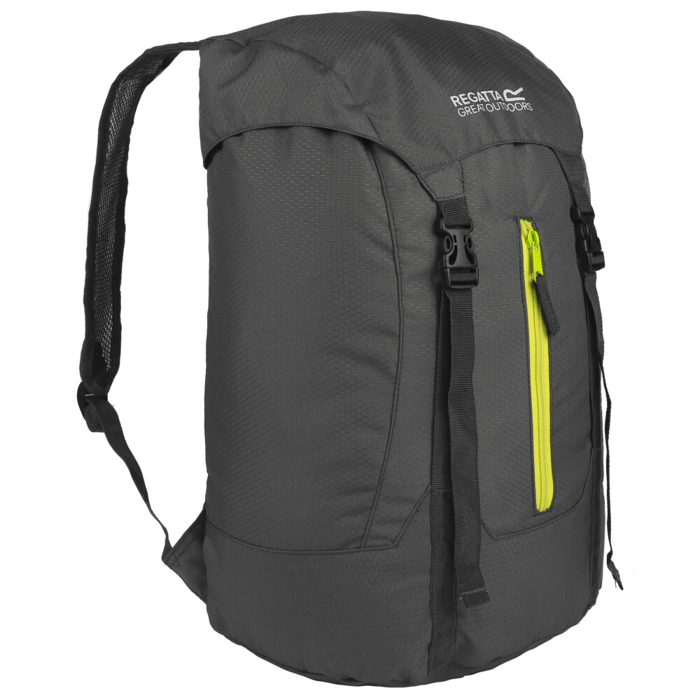 Regatta (One Size, Ebony/Neon Spring) Great Outdoors Easypack Packaway Rucksack/Backpack (25 Litres)