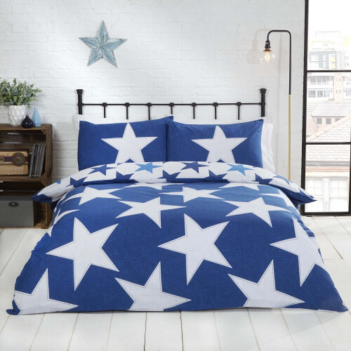 (Double) Rapport All Stars Reversible Duvet Cover Bed Set, Blue