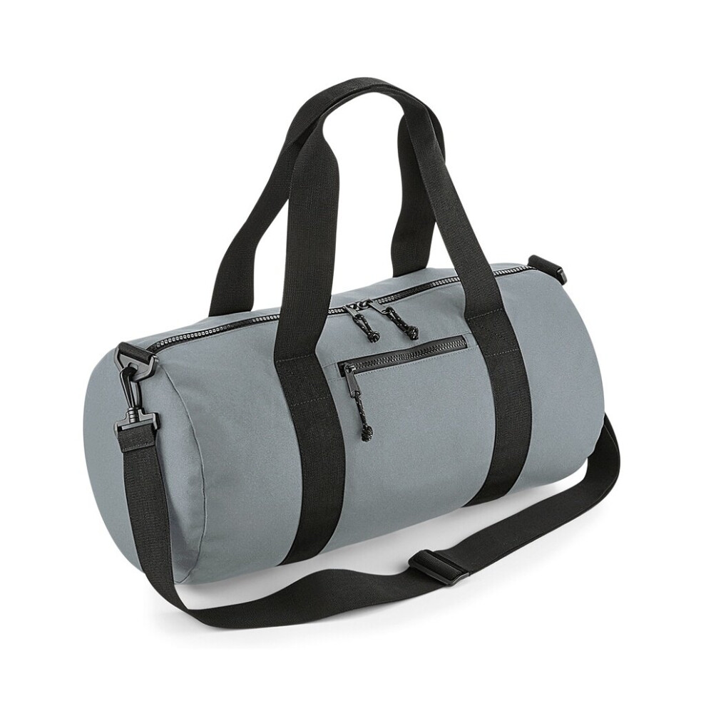 (One Size, Pure Grey) BagBase Recycled Barrel Bag