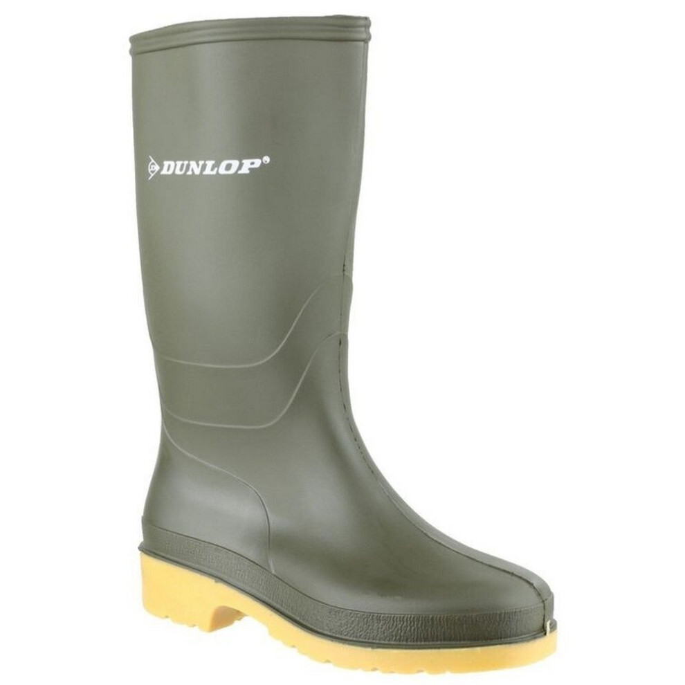 (11 Child UK, Green) Dunlop Childrens/Kids Dull Wellies
