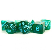 Metallic Dice Games LIC178 Stardust-Dice - Gray & Blue - 7 Piece