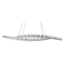 Searchlight 24 LED Lights Chrome Modern Oval Pendant Ceiling Chandelier Light