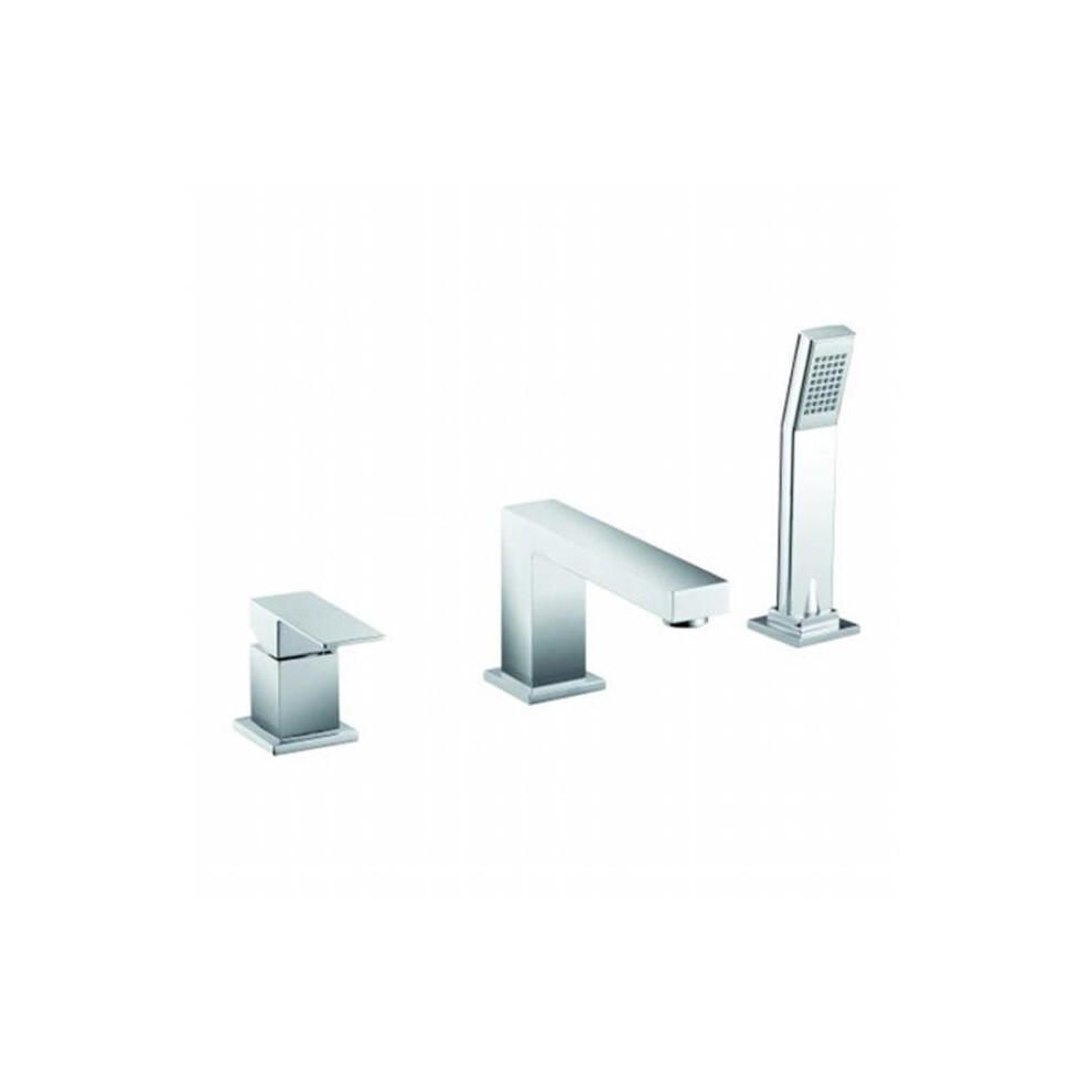 Photos - Other Bathroom Accessories Alfi brand AB2322-PC Single Lever Bathroom Faucet With Square Hand Held Pull-Out Shower Head, Polished Chrome 