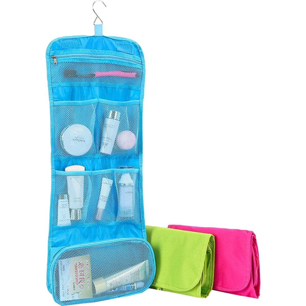 (Pink) Cosmetic Hanging Travel Organizer Toiletry Bag
