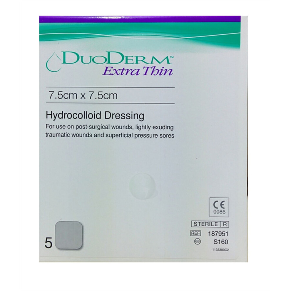Convatec Duo-Derm Extra Thin Dressing 7.5Cm X 7.5Cm (5)