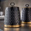 Tower Tower T826091BLK Empire Kitchen Canisters, Tea Coffee Sugar Set, Black 3
