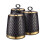 Tower Tower T826091BLK Empire Kitchen Canisters, Tea Coffee Sugar Set, Black 1