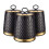 Tower Tower T826091BLK Empire Kitchen Canisters, Tea Coffee Sugar Set, Black 5