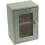 Rubberwood Kitchen Mint Green Egg Holder Cabinet Cupboard Storage Window Mesh 1