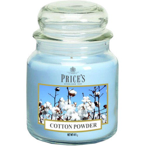 Price's Candles (One Size, Cotton Powder) Prices Candles Medium Jar