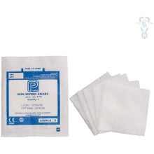 Premier Non-Woven Swabs, Sterile, 4 ply, 10cm x 10cm, 5 / Pouch, Pack of 25 (1870)