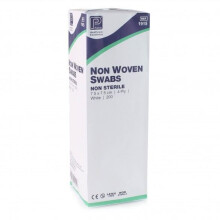 Premier 4-Ply Non-Sterile Non-Woven Swabs 7.5x7.5 cm, White Paper Pack of 200