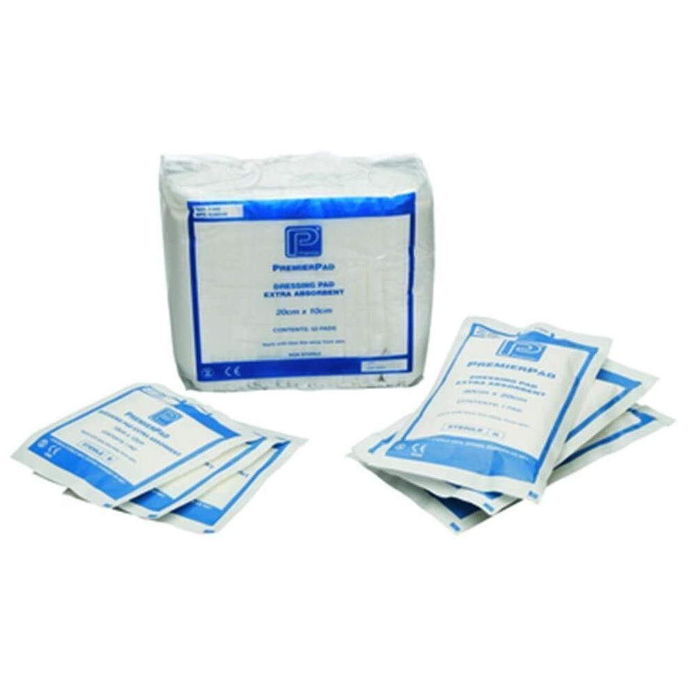 Premier Pad Dressings, Non-Sterile, 20cm x 10cm, Pack of 50