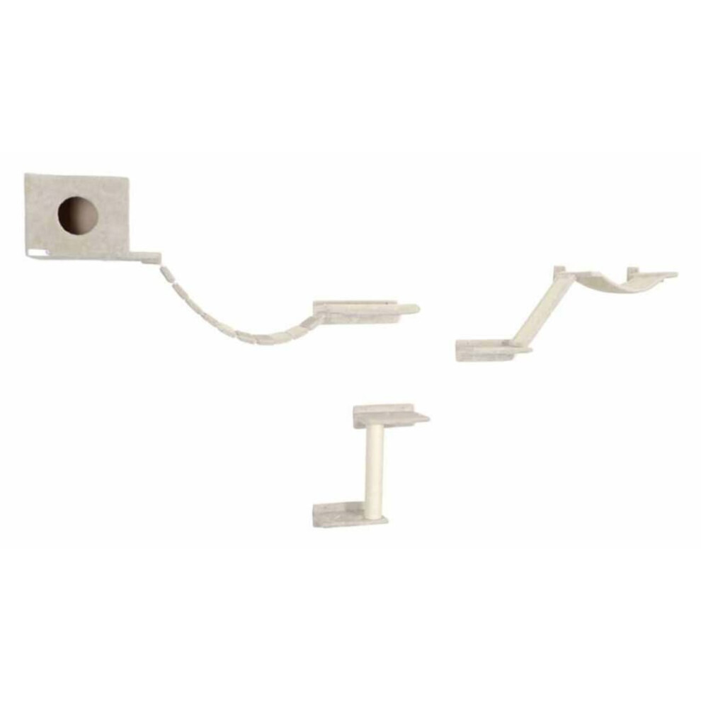 Kerbl Cat Climbing Wall Mount Everest Wood Beige Kitty Tree Play Furniture Toy