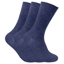 (06-Nov, Blau) Sock Snob - Sock Snob - 3er Pack Herren Dünn Thermo Diabetikersocken Ohne Gummi Extra Weit