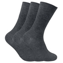 (06-Nov, Grau) Sock Snob - Sock Snob - 3er Pack Herren Dünn Thermo Diabetikersocken Ohne Gummi Extra Weit