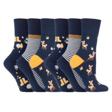 (04-Aug, GG202) Gentle Grip - 6er Pack Damen Baumwolle Socken Ohne Gummi Bunt | Gentle Grip-ödem Socken Muster