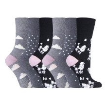 (04-Aug, GG201) Gentle Grip - 6er Pack Damen Baumwolle Socken Ohne Gummi Bunt | Gentle Grip-ödem Socken Muster