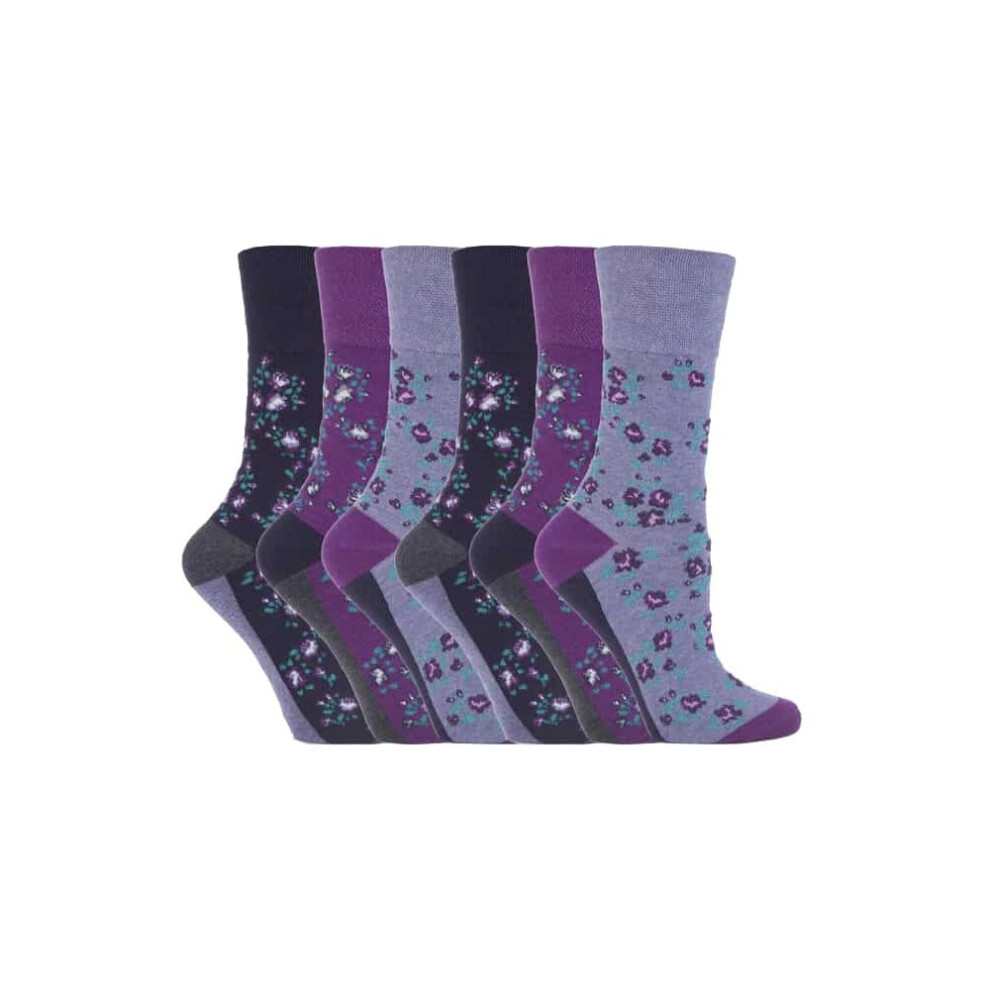 (4-8 UK, GG57) 6 Pairs Ladies Gentle Grip Non Elastic Socks 4-8 UK-image-OPC-P5RDRJ9-NEW