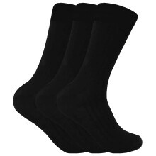 (39-45, Schwarz) Sock Snob - 3er Pack Herren Outdoor Wollsocken mit Frotteesohle | Warme Socken Gestrickt