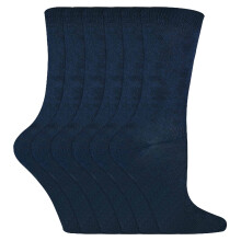 (9-12 K, Marine) Sock Snob - Sock Snob - 6 Paar Kinder Jungen Mädchen Einfarbig Lässig Socken Baumwolle Bunt