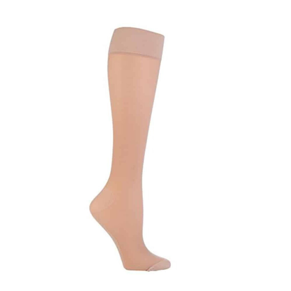 (4-7 UK, Beige) IOMI - Ladies 18 mmHg Graduated Compression Flight Socks for DVT